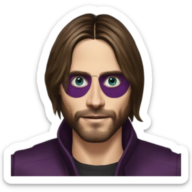 Jared Leto with face eggplant sticker