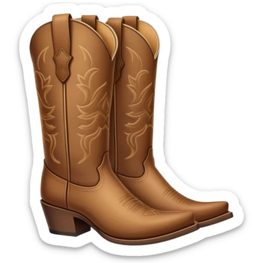 This person wearing expensive cowboy boots. sticker