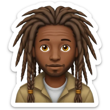 Guy with dreads sticker