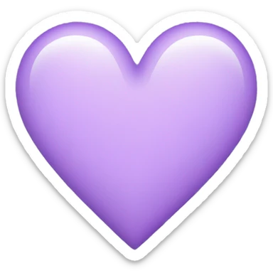 Heart emoji with light purple color sticker