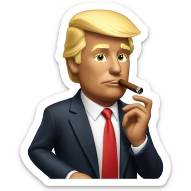 Donald trump smoking a cigar  sticker