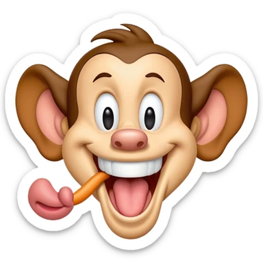 Goofy from Disney, smiling with tongue out sticker