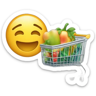 a phone and a shopping cart sticker