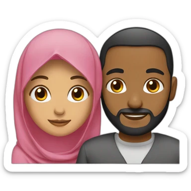 Muslim couple sticker
