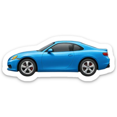 Blue car sticker