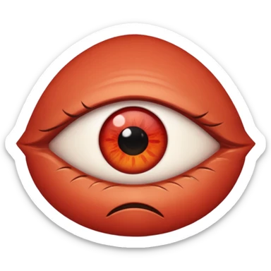 Angry only eye sticker