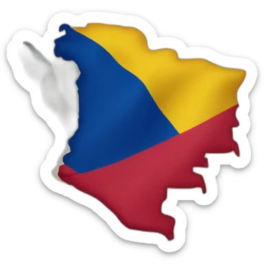 bandera de colombia en el mapa sticker