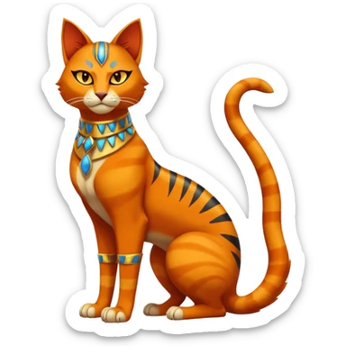 Torracat-Bastet-Fakémon-hybrid-creature (full body)  sticker