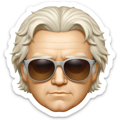 Cinematic Realistic Beethoven Pop Culture Emoji, featuring an evocative portrayal of the legendary composer rendered with delicate textures and emotive lighting. sticker
