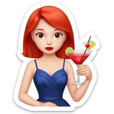 girl getting drunk sticker