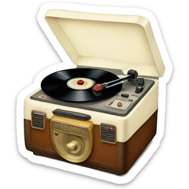 vintage record player  sticker