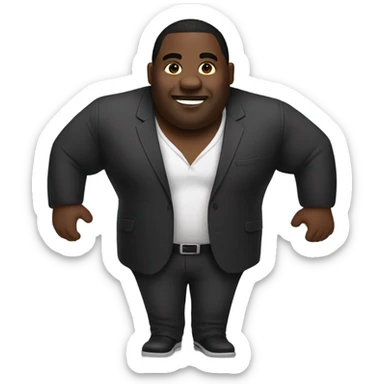 big black man with freeforms sticker