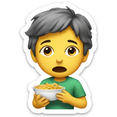 the child doesn't want to eat sticker