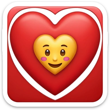 creame un emoji de un corazon rojo CON LA LETRA F EN EL CENTRO DE COLOR LILA sticker