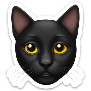 Black cat  sticker