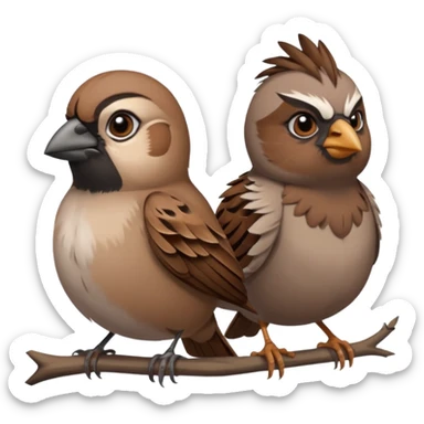 Sparrow mother and father is angry that sad sparrow got an F- sticker