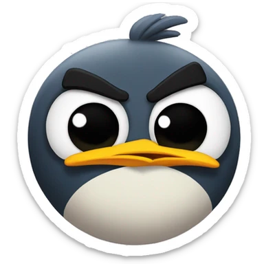 angry bird game white matilda sticker
