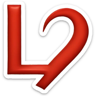 Red heart with the letter L in it  sticker