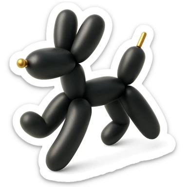 balloon dog, playful pose sticker