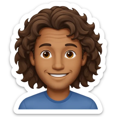 wavy hair mens image sticker