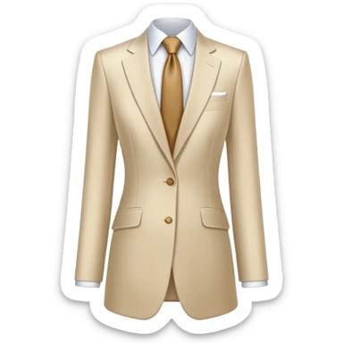 elegant silk pale beige business suit sticker