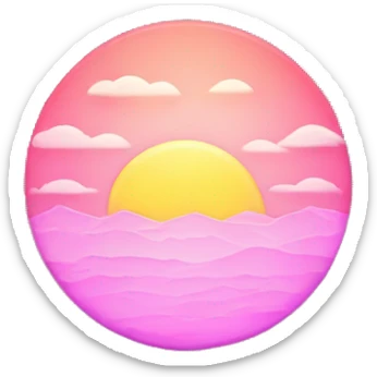 A rainy sunset behind the leaves of a cherry blossom tree sticker