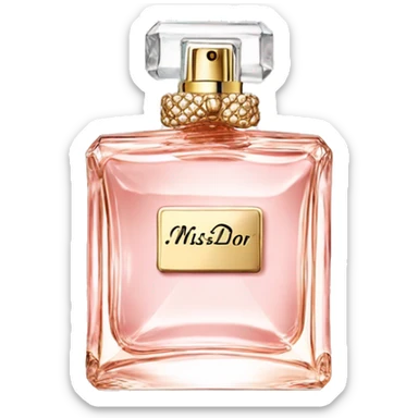 Miss Dior Perfume Bottle Light Pink Gold sticker