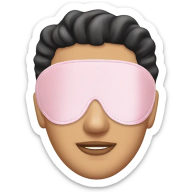 Light Pink Satin Sleep Mask sticker