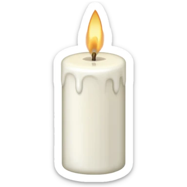 white candle sticker