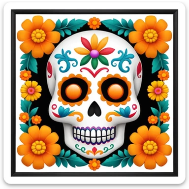 Mexican day of the dead sticker