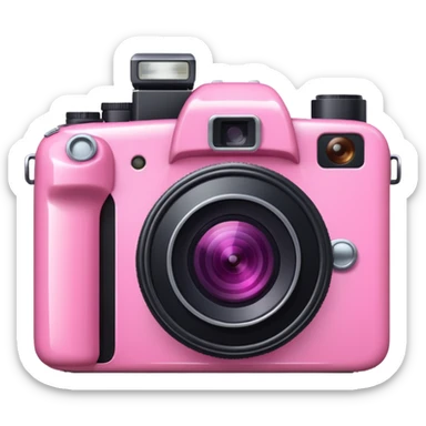 pink meet camera  sticker