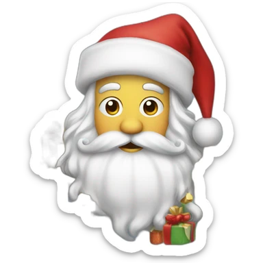 santa clous with presents  sticker