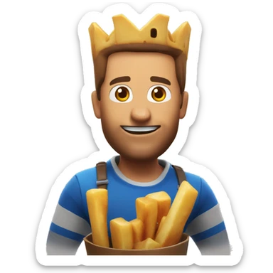 Poutine qui joue a fortnite sticker