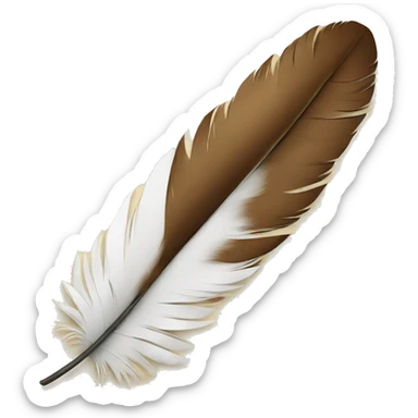 a feather paper sticker