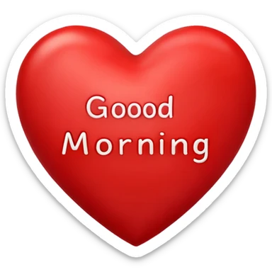 Heart with good morning text sticker