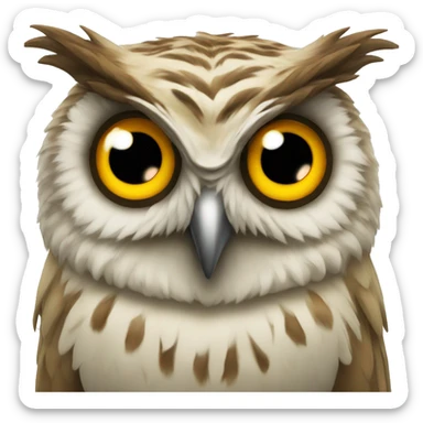 UN BUHO COLOR ORIGINAL sticker
