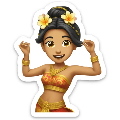 Balinese girl dancing sticker