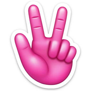 pink emoji middle finger sticker