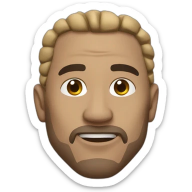 A rock as Dwayne jahnson sticker