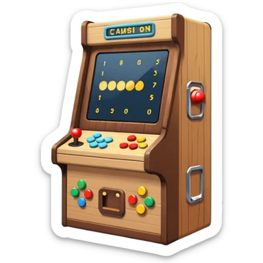 Pixel shooter cabinet sticker