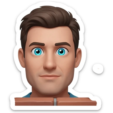 apple style emoji, man who can look thorugh walls sticker