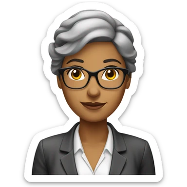 accountant woman with latin appearance with calculator sticker