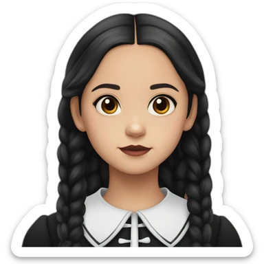 Jenna Ortega Wednesday Addams sticker