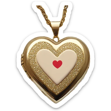 Heart locket necklace  sticker