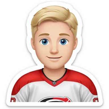 Big Carolina hurricanes hockey fan with blue eyes sticker