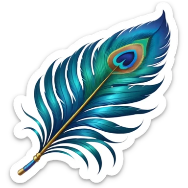 Krishna's feather sticker
