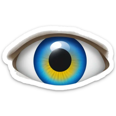 ojos azules calvo sticker