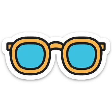 a pair of glasses sticker