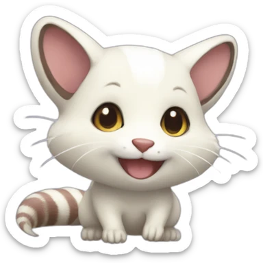 White Furret sticker