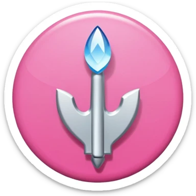 fleche blanche simple sur fond de couleur rose sur un bouton   sticker